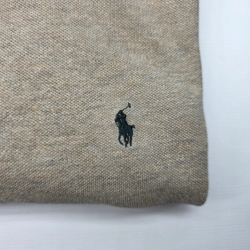 Polo Ralph Lauren Polo‎ Shirt Mens XL Long Sleeve Beige Tan Collared Neutral